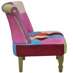 vidaXL Chaise française au design patchwork tissu