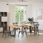 vidaXL Pieds de table à manger en forme de T  2 pièces  anthracite  100 x 35 x (72-73) cm  acier