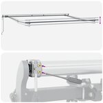 vidaXL Auvent Rétractable jaune et orange 400 × 350 cm tissu
