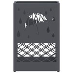 vidaXL Porte-parapluie avec stockage Anthracite 28 x 12 x 41 cm Acier