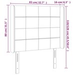 vidaXL Tête de lit à LED Taupe 83x16x118/128 cm Tissu