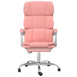 vidaXL Fauteuil inclinable de bureau Rose Similicuir