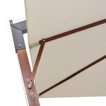 vidaXL Parasol suspendu avec poteau en bois 300x300 cm blanc
