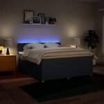 vidaXL Sommier à lattes de lit avec matelas Bleu 180x200 cm Tissu