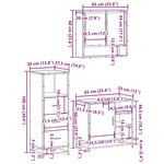 vidaXL Ensemble de meubles de salle de bain 3 Pièces chêne sonoma