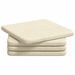 vidaXL Coussins de siège 4 Pièces Crème 40 x 40 x 3 cm
