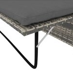 vidaXL Salon de jardin 2 Pièces avec coussins Résine tressée Gris