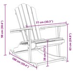 vidaXL Chaise à bascule de jardin Adirondack bois de teck massif