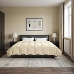 vidaXL Duvet d'été simple Matelassé Crème 240 x 260 cm Microfibre