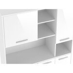 ECO Buffet de cuisine L 120 cm - Blanc brillant
