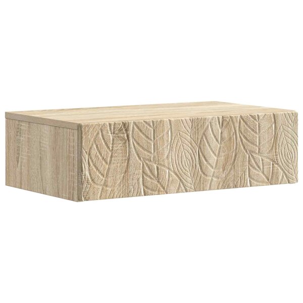 vidaXL Table d'appoint murale 87 5 x 34 5 x 17 cm Bois d'ingénierie