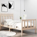 vidaXL Cadre de lit sans matelas 90x190 cm bois massif
