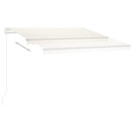 vidaXL Auvent automatique sur pied 350x250 cm Crème