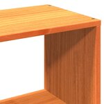 vidaXL Lit bibliothèque sans matelas cire marron 120x190cm pin massif