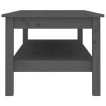 vidaXL Table basse Gris 110x50x40 cm Bois massif de pin