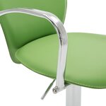 vidaXL Tabourets de bar avec accoudoir lot de 2 vert similicuir
