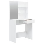 vidaXL Ensemble de coiffeuse Blanc brillant 74 5x40x141 cm