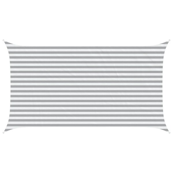 vidaXL Voile d'ombre Gris clair et blanc 4 5 x 2 5 m