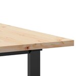 vidaXL Table à manger cadre en O 160x80x75 5 cm bois pin massif fonte