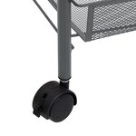 vidaXL Chariot de cuisine à 4 niveaux Gris 46x26x85 cm Fer