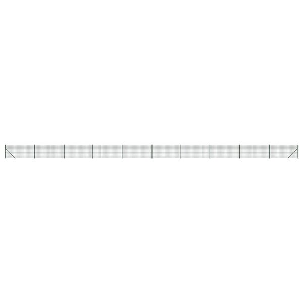 vidaXL Clôture en treillis métallique avec bride vert 0 8x25 m