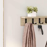 vidaXL Porte-manteau mural Chêne sonoma 80 x 10.5 x 10.5 cm