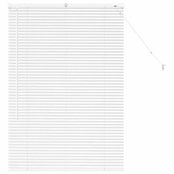 vidaXL Store de Fenêtre avec des rideaux Blanc Aluminium