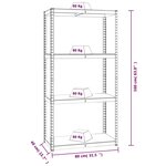 vidaXL Étagère de rangement 4 niveaux Anthracite Acier bois ingénierie