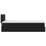 VidaXL Cadre de lit ottoman avec matelas noir 90x200 cm similicuir
