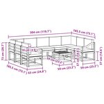 vidaXL Ensemble de canapés d'extérieur 10 pc Blanc et Beige Polyester