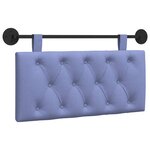 vidaXL Tête de lit suspendue Bleu denim Tissu