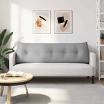 vidaXL Coussin de Dos Gris nuage 160 x 24 x 50 cm tissu