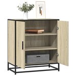 vidaXL Buffet chêne sonoma 68x35x76 cm bois d'ingénierie et métal