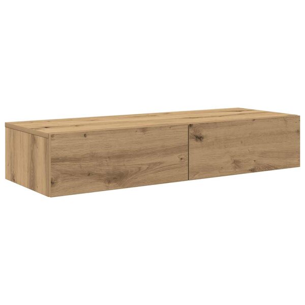 vidaXL Étagère murale avec tiroirs chêne artisanal bois d'ingénierie