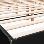 vidaXL Cadre de lit sans matelas noir 120x200 cm