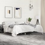 vidaXL Cadre de lit noir 180x200 cm bois d'ingénierie et métal