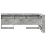 vidaXL Tête de lit de rangement Gris béton 100 cm Bois d'ingénierie