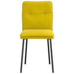 vidaXL Chaises à manger lot de 6 jaune velours