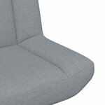 vidaXL Chaise pivotante Gris clair 63 x 75 x 76 cm tissu
