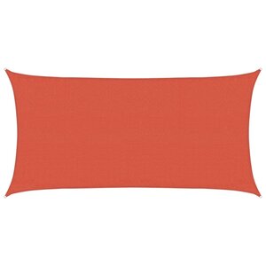 vidaXL Voile d'ombrage 160 g/m² Terre cuite 3x6 m PEHD