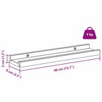 vidaXL Étagère Murale avec étagère 2 Pièces Marbre blanc 40 x 9 x 3 cm