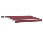 vidaXL Cadre de store manuel avec LEDs Bourgogne et Blanc 3 x 2 5 m