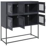 vidaXL Buffet anthracite 100 5x39x107 cm acier laminé à froid