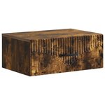 vidaXL Cabinet de chevet mural 2 pc Chêne fumé 49 x 34 5 x 20 cm