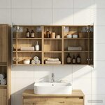 vidaXL Ensemble de Meubles de Salle de Bain 3 Pièces 110 x 10 5 x 60 5 cm