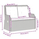 vidaXL Banc de jardin Beige polyrotin