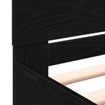 vidaXL Cadre de lit avec tête de lit en chêne noir  180 x 200 cm en bois d'ingénierie