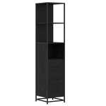 vidaXL Cabinet de salle de bain Chêne noir 35 x 37.5 x 166 cm
