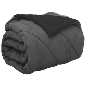 vidaXL Duvet complet toute l'année Noir et anthracite 240 x 200 cm