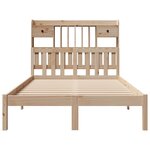 vidaXL Lit bibliothèque sans matelas 135x190 cm bois de pin massif